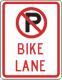 Vulcan Signs - R7-9a - No Parking Bike Lane Sign