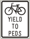 Vulcan Signs - R9-6 - Bicycles Yield To Pedestrians Sign