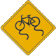 Vulcan Signs - W8-10 - Bicycle Slippery When Wet Sign